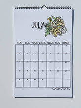 Load image into Gallery viewer, 2024 flower calendar | wildflower calendar | wall calendar
